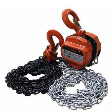 Imagem de Talha 2 Toneladas Corrente 3 Metros Terra Equipamentos