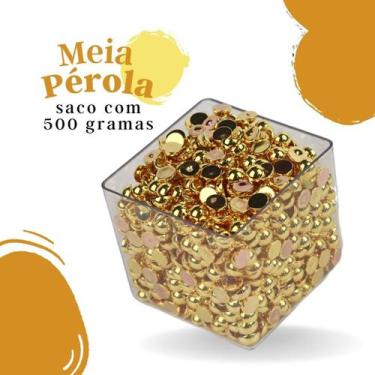 Imagem de Meia Pérola Ouro - 10 Mm Pacote Com 500 Gramas - Nybc