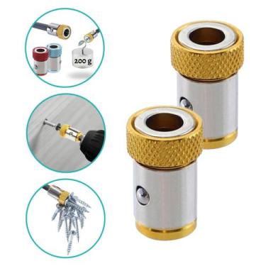 Imagem de Kit Anel Magnético 2pç Super Imã Universal Parafusadeira Bit - Saint