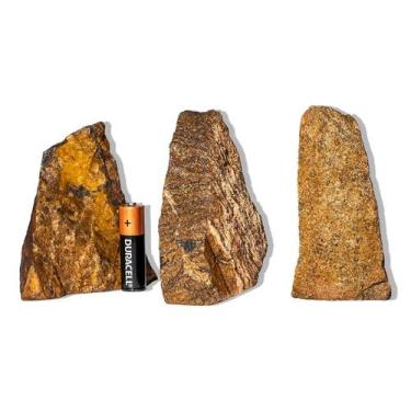 Imagem de 03 Bronzita Pedra Pé Serrado 400 a 500g 8 a 12cm Tipo B - CristaisdeCu
