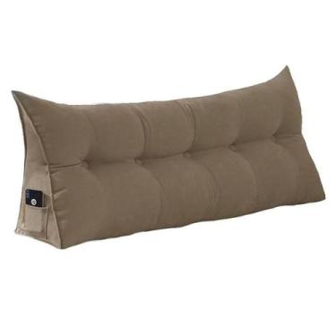 Imagem de Almofada Cabeceira Ana Cama Casal 140cm Suede Capuccino Ms Decor - Man