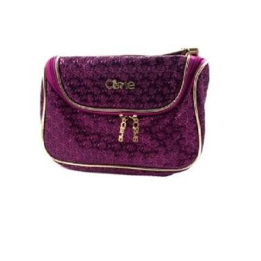 Imagem de Necessaire Bolsa Com Alça para Cosméticos Cisne - Ruby's, Rosa