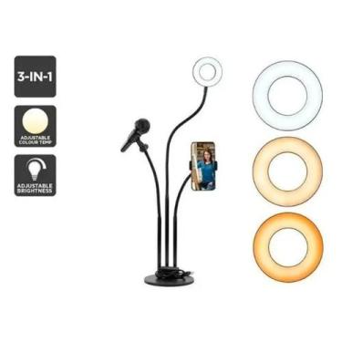 Imagem de Ring Light De Mesa Led 3 em 1 Com Suporte  - Online