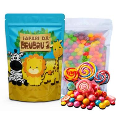 Imagem de Kit Festa Com 5 Saquinhos Em Pé 12x19cm Vários Temas - Mundo da Bina, 