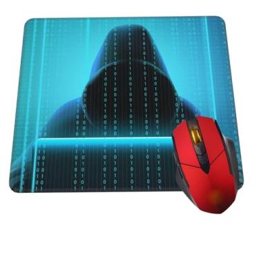 Imagem de Mouse pad código hacker mouse pads para mesa base de borracha antiderrapante tapetes quadrados para jogos mousepad tapete de mouse para computador casa escritório