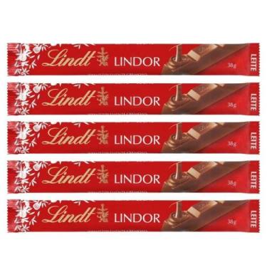 Imagem de Chocolate, Ao Leite Lindt Lindor Barra, 5 Barrinhas De 38G