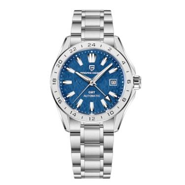 Imagem de SUZAKU Pagani Design GMT Relógio Mecânico Automático Masculino Aço Inoxidável Vidro Safira 100 metros À Prova D'água Luminoso Mostrador de Data Casual Negócios Relógio Masculino, Azul