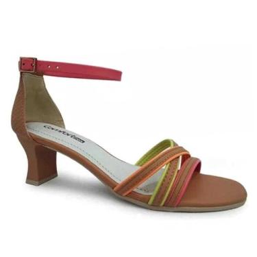 Imagem de SANDALIA SALTO CONFORTO 22-59404 COMFORTFLEX (23) - AVELA/ROSA