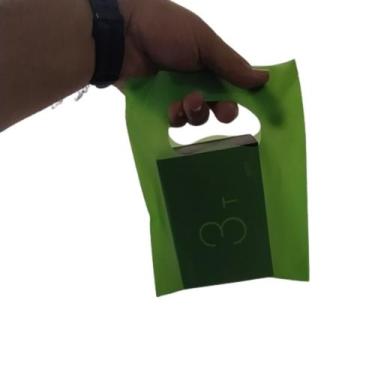 Imagem de 100 mini sacolas plásticas para semijoias medida 16x20. - AGAE, Verde