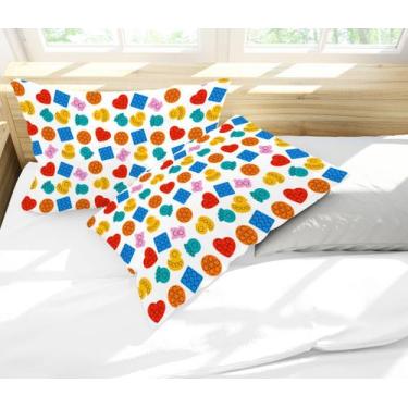 Imagem de Par de Fronhas Estampa Brinquedos Pop It Coloridos Diversos - Core Dec