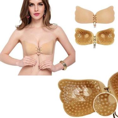 Imagem de Sutiã Autocolante Invisível Ajustável - PUSH UP BEGE -(G) - BCS, m
