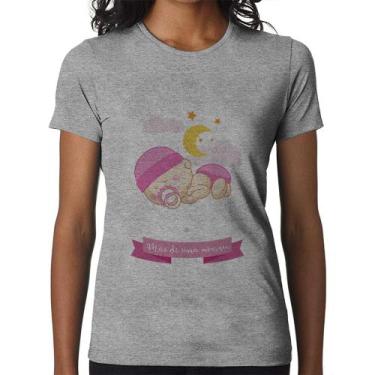 Imagem de Baby Look Mãe de uma menina - Foca na Moda, Cinza, P