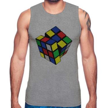 Imagem de Regata Cubo Mágico - Foca na Moda, Cinza, GGG