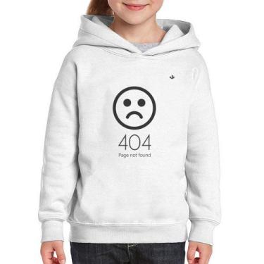 Imagem de Moletom Infantil 404 Page not found - Foca na Moda, Branco, 8