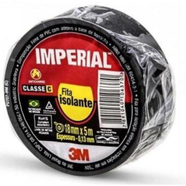 Imagem de Fita Isolante Imperial Preta 18mmx5m 3M - 3M do Brasil