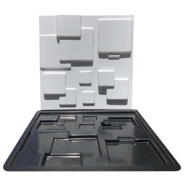 Imagem de Forma Gesso e Cimento Placa 3D ABS - Mosaico Liso - Xmoldes Formas 3D
