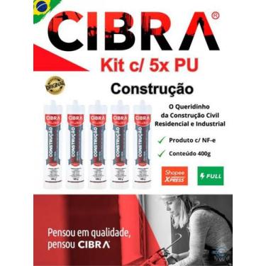 Imagem de Cola Pu construção Selante de Poliuretano Cibra flex 400g Cinza - cx c