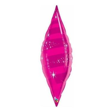 Imagem de Balão de Festa Microfoil 38" 95cm - Taper Espiral Magenta - 1 unidade 