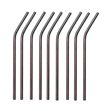 Imagem de Kit 50 canudos de inox curvos  - CAN.U.DO, Preto