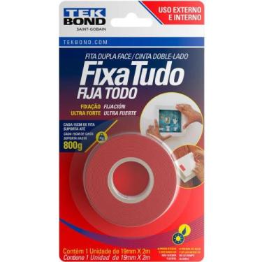 Imagem de Fita Dupla Face Fixa Tudo Acrílica 19MM X 2M - USO Externo e Interno -