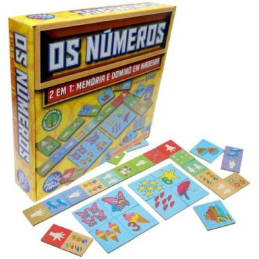 Imagem de Brinquedo Pedagógico em Madeira - os Números: Dominó e Memória - Pais 