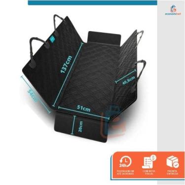 Imagem de Kit Capa Pet Protetora De Banco Traseiro Preto E Cinto De Se - Duke & 