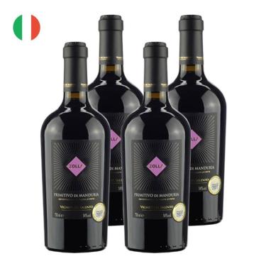 Imagem de Kit 4 Vinhos Zolla Primitivo di Manduria Tinto Itália 750ml