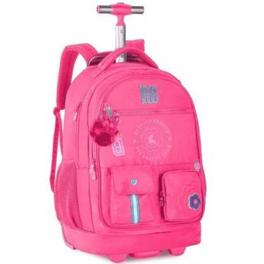 Imagem de Mochila Escolar de Rodinhas Rebecca Bonbon Oficial RB24544 Rosa - Clio