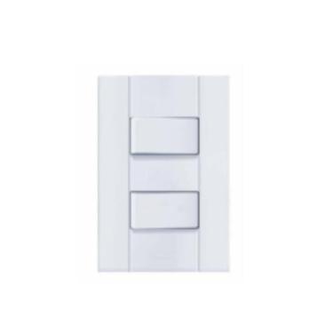 Imagem de 2 Interruptores Mdl 10a 4x2 Branca Linha Mares 2513 - Romazi