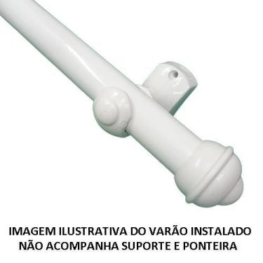 Imagem de Varão De Cortina Aço 28mm Branco (revestimento PVC) Bella Arte, 1,90m 