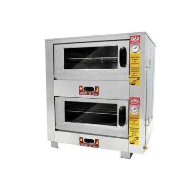 Imagem de Forno Industrial a Gás duplo 41X41 Metalmaq, Gás de Botijão (GLP)