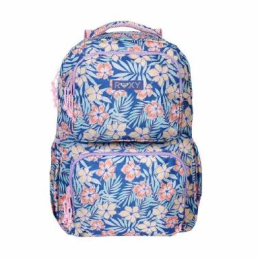 Imagem de Mochila Feminina Roxy Floral Dream Azul e Rosa, Único, Azul