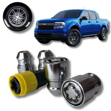 Imagem de Kit Trava Porca / Parafuso Roda Antifurto 1005 Cabeça Giratória Ford M