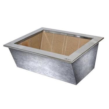 Imagem de Caixa Braseiro para Churrasqueira em Aço Galvanizado Zincada 80X50 - J