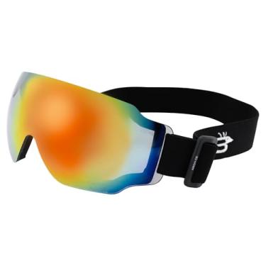 Imagem de Birdz Óculos de sol Arch Sports acolchoado segurança céu mergulho esqui motocicleta óculos para homens e mulheres ANSI Z78.1+ (preto-vermelho)