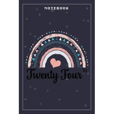 Imagem de Notebook Journal Twenty Four Year Birthday Rainbow Party Boho Family 24 Year Old: Meeting, Goals, Work List, Financial,6x9 in, Happy, Goal, Life, Gym, Personal Budget