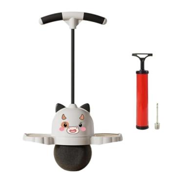 Imagem de YIJU Bola de Pogo Tigre com Alça Brinquedo de Salto Pogo Crianças Prancha de Salto Pogo Stick com Bomba para Brinquedos de Playground de Fitness Interno e, Preto