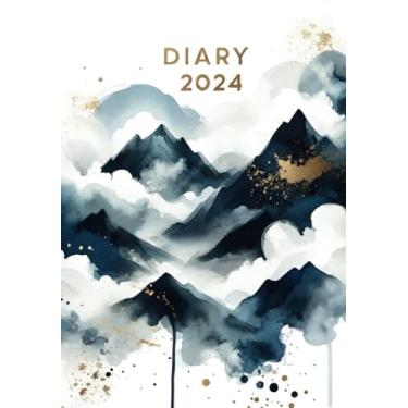 Imagem de 2024 Diary A5 Page a Day: Diary 2024 Day Per Page | Jan to Dec | Day View Planner Organizer | A5 (5.8 x 8.3 inches) Mountain Mist Design