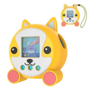 Imagem de FIOPAZ Cute Silicone Case for Punirunes Virtual Pet, Protective Skin Case Cover Compatible with Punirunes Interactive Digital Pet with Lanyard (Yellow Dog)