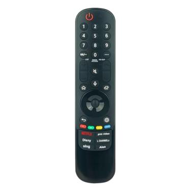 Imagem de Allimity MR23GA AKB76043102 Controle remoto substituído por voz adequado para LG 2023 QNED OLED Smart TV 43' 50' 55' 60' 65'75'83' polegadas TV Sub AKB76043202 MR23GN OLED48A3AUA OLED48A3PUA