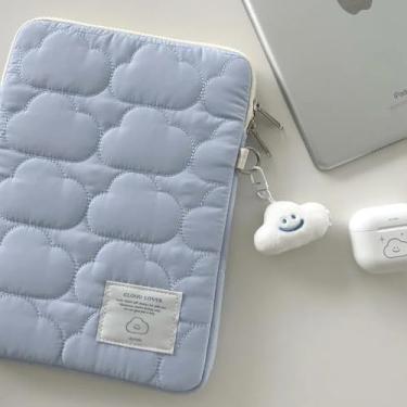 Imagem de Capa Case para Ipad/Tablet Acolchoada Nuvem 9 a 15.6 Polegadas, Capa Acolchoada de Transporte para iPad, Xiaomi, Samsung, Lenovo, Bolsa Protetora com Estilo (Azul, 13-14inch)