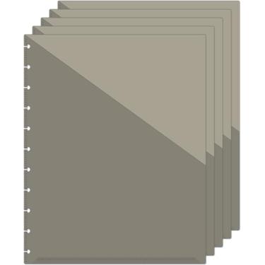 Imagem de Eleven Discs Divisores de Bolso para Cartas para Cadernos Encadernados Em Disco, Adequados para Circa, Arc, Tul (Preto Semitransparente, Conjunto de 5)