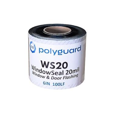 Imagem de Fita de janela para janela de parede de poliéster, 15 x 25 cm, espessura de 20 mil. Impermeável, autoadesiva e autovedante. Tira ou pisque molduras retas, molduras de portas e outras costuras de construção