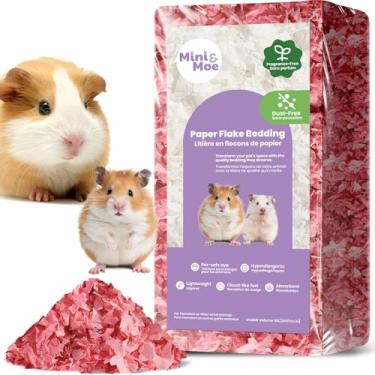Imagem de mini&moe Roupa de cama para hamster: papel natural absorvente de umidade e livre de poeira - para porquinhos-da-índia, hamsters e coelhos, 50 litros