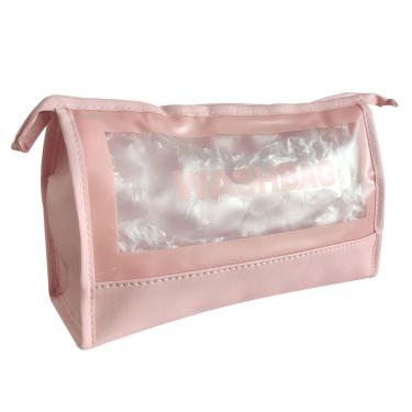 Imagem de Washbag Necessaire de PVC Pequena Organizador De Malas de Viagem Com Zíper