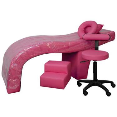 Imagem de Maca Estética Charme + Mocho + Escada + Capa Plástica material sintéti