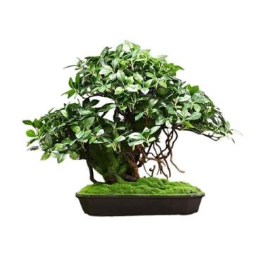 Imagem de Vaso verde árvore falsa sala de estar entrada escritório decorações chinês Feng Shui ornamentos planta simulação vaso bonsai