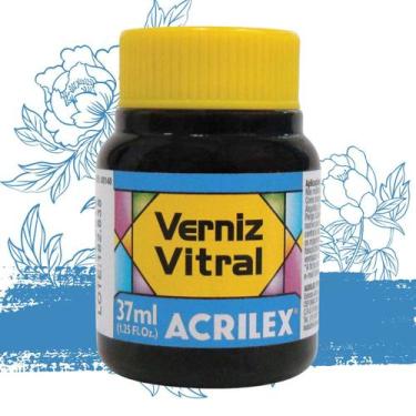 Imagem de Verniz Vitral 37ml 501-azul Turquesa - ACRILEX, AZUL TURQUESA - 501