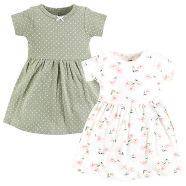 Imagem de Hudson Baby Vestidos de algodão para bebês meninas, Rosa delicado floral, 9-12 Meses