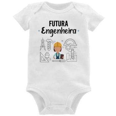 Imagem de Body Bebê Futura Engenheira - Foca na Moda, Branco, G
